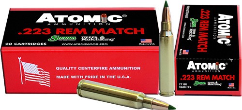 Atomic .223 Remington 459 Match Tipped MatchKing 77 Grain