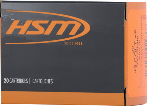 HSM .45 Long Colt Handgun Ammo  XTP Jacketed Hollow Point JHP 300 grain 