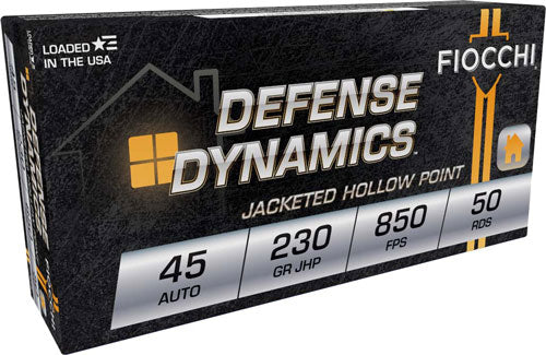 Fiocchi .45 ACP/Auto 45T500 Defense Dynamics Jacketed Hollow Point JHP 230 Grain