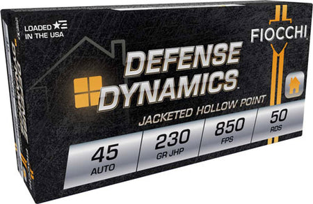 Fiocchi .45 ACP/Auto 45T500 Defense Dynamics Jacketed Hollow Point JHP 230 Grain