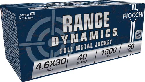 Fiocchi 4.6x30mm HK 46EXA Range Dynamics Full Metal Jacket FMJ 40 Grain