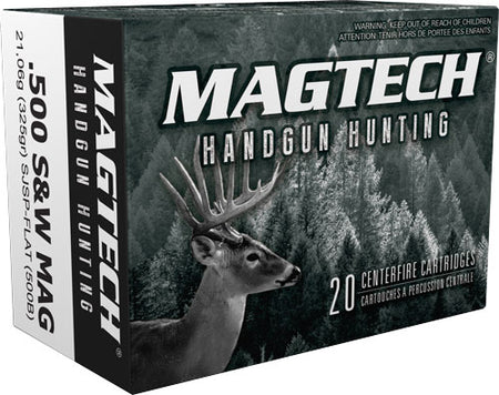 Magtech .500 S&W Mag 500B Sport Shooting Range/Training Semi-Jacketed Soft Point Flat 325 Grain