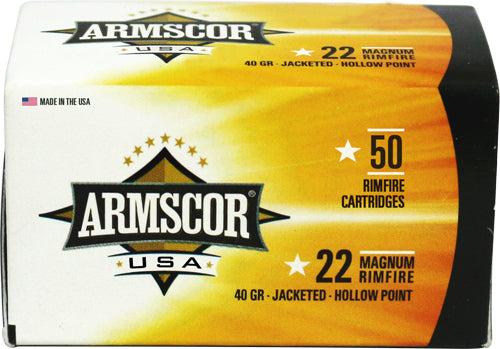 Armscor .22 WMR 50157 4806015500186 Jacketed Hollow Point JHP 40 Grain