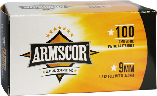 Armscor 9mm Luger/Parabellum 50444, 50444 Precision Value Pack, Value Pack Full Metal Jacket FMJ 115 Grain