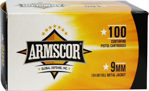 Armscor 9mm Luger/Parabellum 50445, 50445 Precision Value Pack, Value Pack Full Metal Jacket FMJ 124 Grain