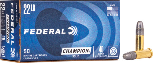 Federal .22 Long Rifle 510 Lightning Champion Training Lead Round Nose LRN 40 Grain