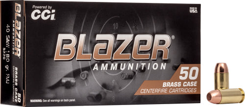Blazer .40 S&W 5220 Brass Full Metal Jacket FMJ 180 Grain
