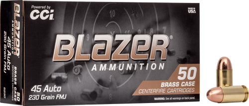 Blazer .45 ACP/Auto 5230 Brass Full Metal Jacket FMJ 230 Grain