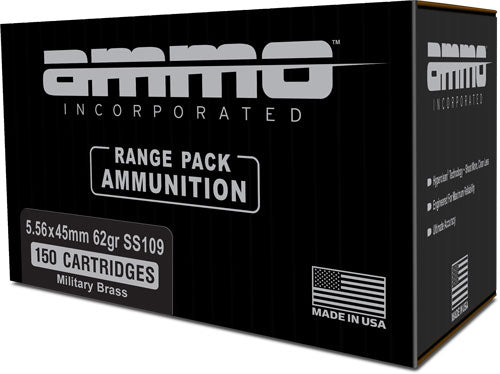 Ammo Inc 5.56x45mm NATO 556062SS109A20 Signature Full Metal Jacket FMJ 62 Grain