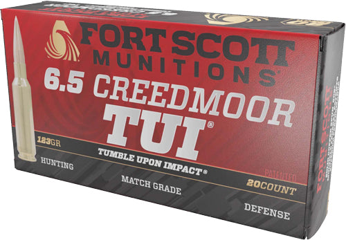 Fort Scott Munitions 6.5mm Creedmoor 6.5CM123SCV11 Tumble Upon Impact (TUI) Solid Copper Spun CS 123 Grain
