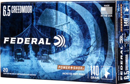 Federal 6.5mm Creedmoor 65CRDB PowerShok Jacketed Soft Point JSP 140 Grain