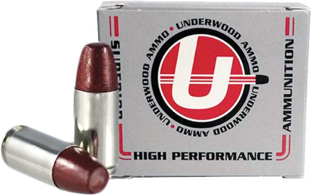 Underwood Ammo 9mm Luger/Parabellum 719 Flat Nose +P Black Cherry Coated Hard Cast 147 Grain