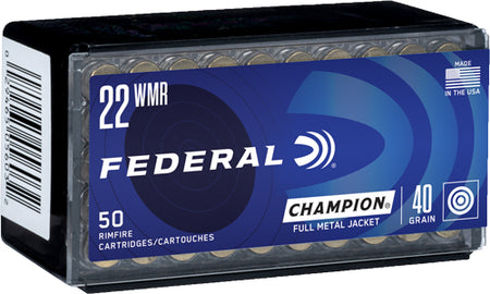 Federal .22 WMR 737 Champion Training Full Metal Jacket FMJ 40 Grain