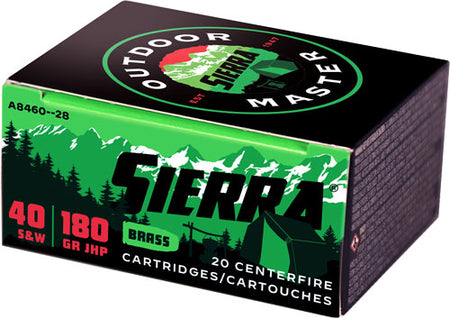 Sierra .40 S&W A846028 Outdoor Master Jacketed Hollow Point JHP 180 Grain