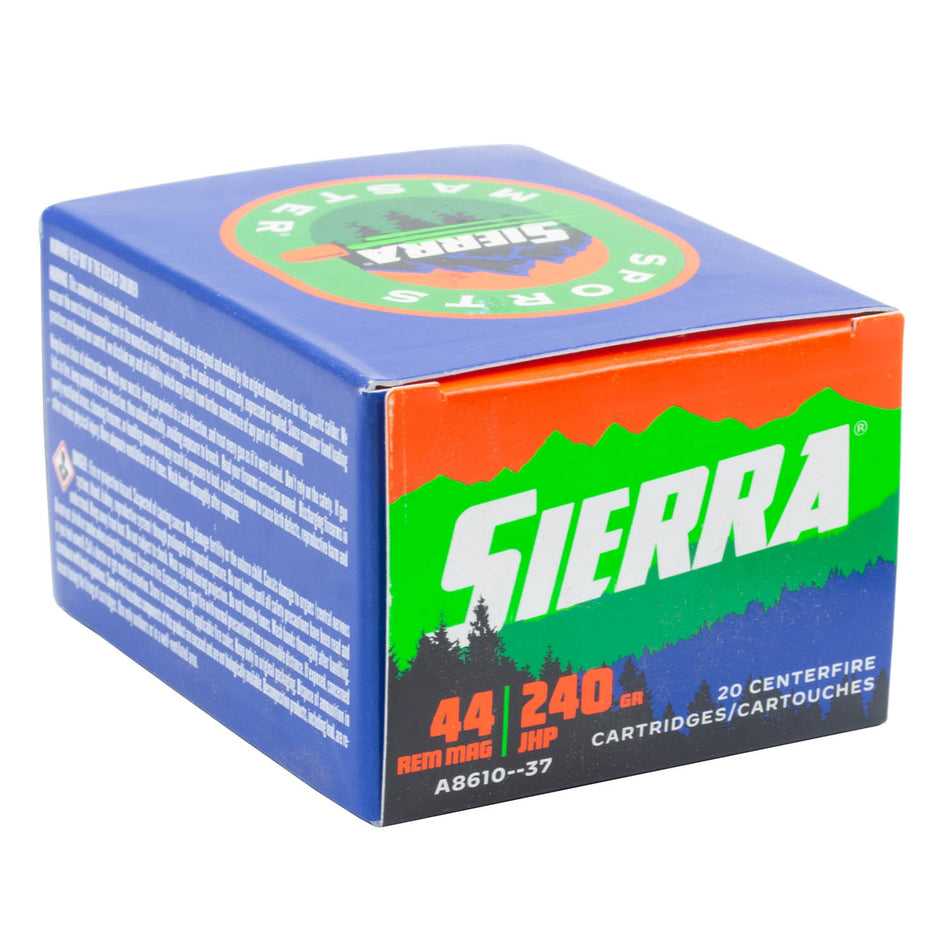 Sierra .44 Magnum 861037 Outdoor Master Jacketed Hollow Point Sport Master 240 Grain