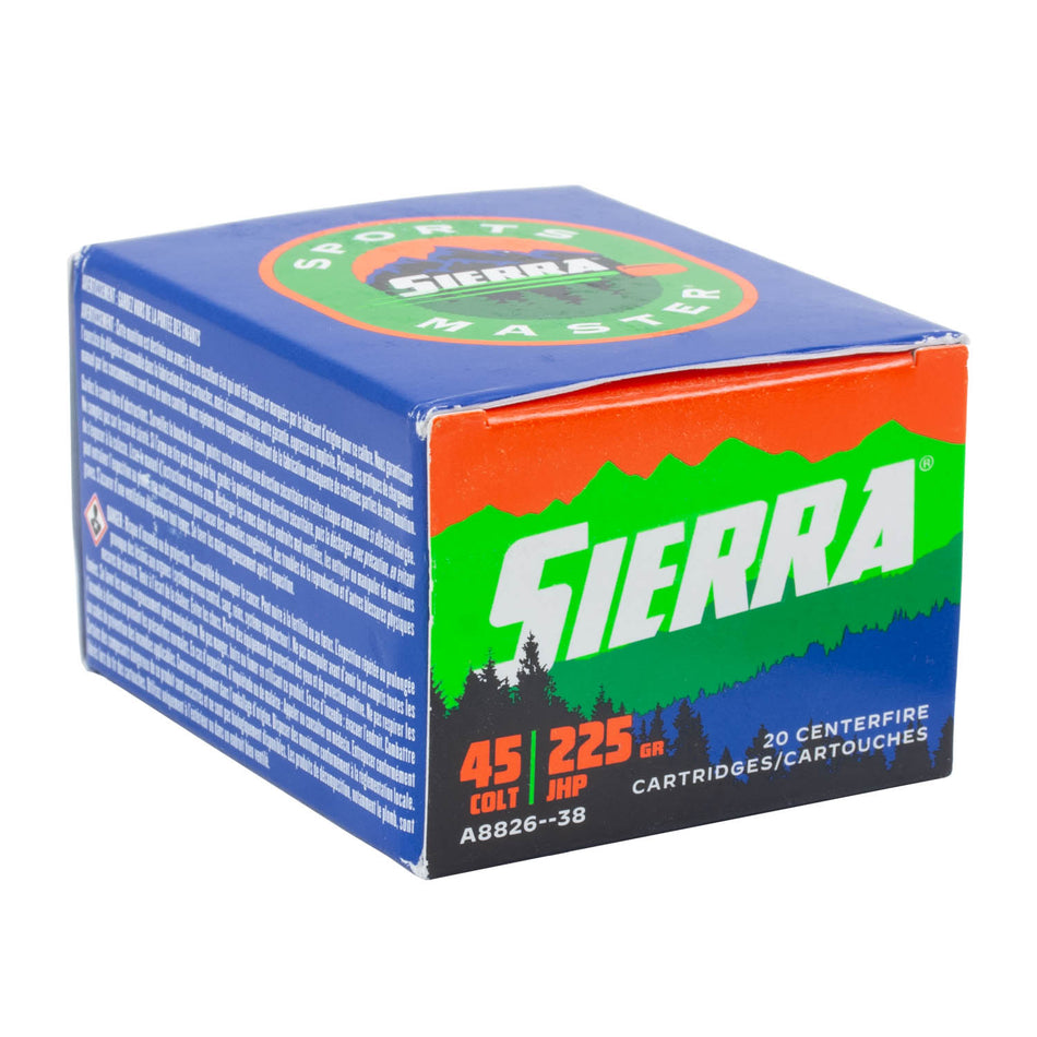 Sierra .45 Long Colt A882638 Outdoor Master Jacketed Hollow Point Sport Master 225 Grain