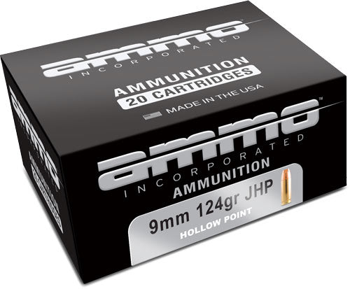 Ammo Inc 9mm Luger/Parabellum 9124JHPA20 Signature Self Defense Jacketed Hollow Point JHP 124 Grain
