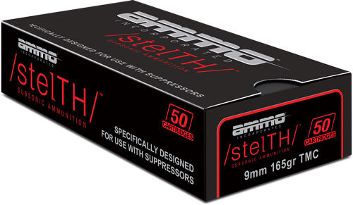 Ammo Inc 9mm Luger/Parabellum 9165TMCSTL stelTH Total Metal Case TMC 165 Grain