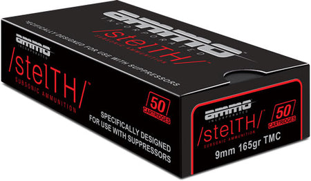 Ammo Inc 9mm Luger/Parabellum 9165TMCSTL stelTH Total Metal Case TMC 165 Grain