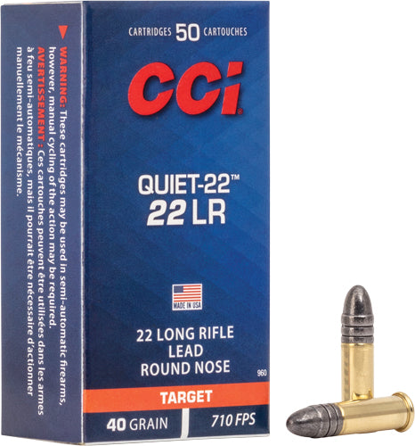 CCI .22 Long Rifle 960 Hunting Quiet-22 Lead Round Nose LRN 40 Grain