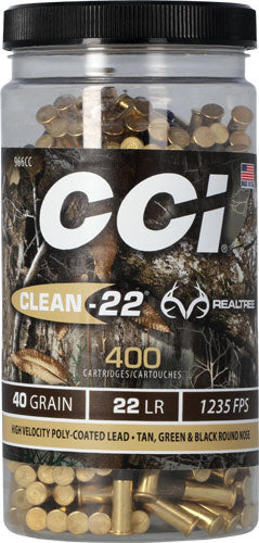 CCI .22 Long Rifle Rimefire Ammo Clean-22 Round Nose Solid 40 grain 