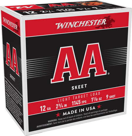 Winchester 12 Gauge AA129 020892004856 020892004856 1-1/8oz 9 Shot