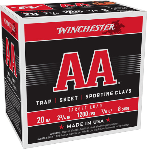 Winchester 20 Gauge AA208 020892004863 020892004863 7/8oz 8 Shot