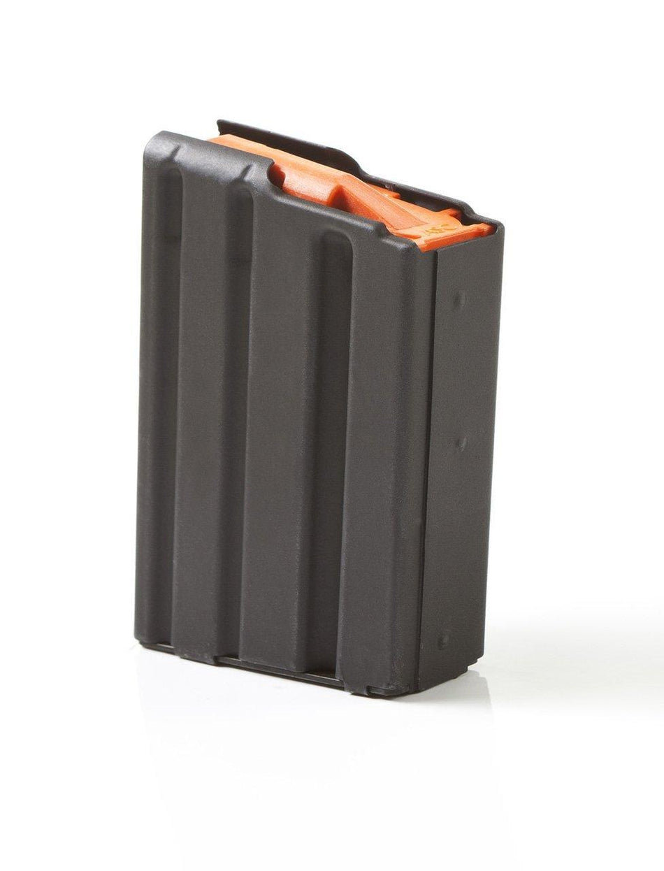 ASC .223 Remington 10-Round Black Stainless Steel AR Magazine Orange Follower
