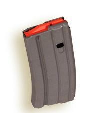ASC .223 Rem 20-Round Aluminum Grey AR Magazine with Orange Follower