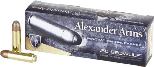 Alexander Arms .50 Beowulf AB400FPBOX FP Flat Point 400 Grain
