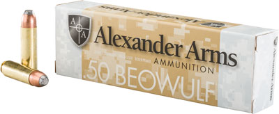 Alexander Arms .50 Beowulf AB400FPBOX FP Flat Point 400 Grain