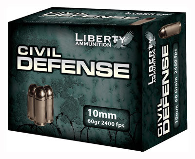 Liberty Ammunition 10mm Auto LACD10032 Civil Defense Protection Lead Free Fragmenting Hollow Point 60 Grain