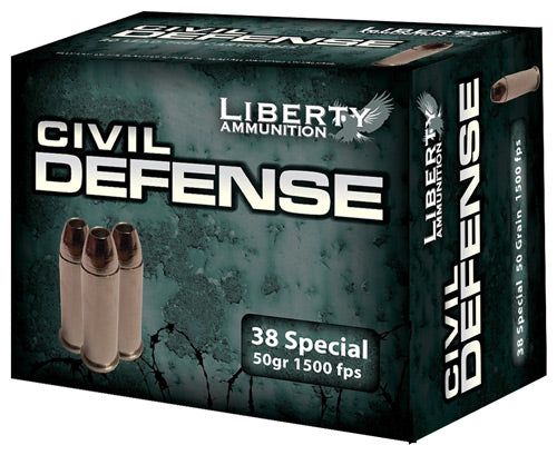Liberty Ammunition .38 Special LACD38025 Civil Defense Protection Lead Free Fragmenting Hollow Point 50 Grain