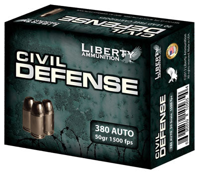 Liberty Ammunition .380 ACP/Auto LACD380023 Civil Defense Protection Lead Free Fragmenting Hollow Point 50 Grain