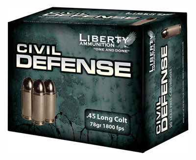 Liberty Ammunition .45 Long Colt LACD45031 Civil Defense Protection Lead Free Fragmenting Hollow Point 78 Grain
