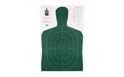 Action Target B-27EGREEN-100 Economy Green Silhouette Paper Target, 23"x35", Box of 100