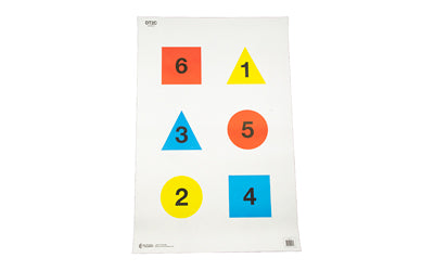 Action Target DT-2C-100 Discretionary Command Training Target Version 2-C, 23x35", Multi Color, 100-Pack