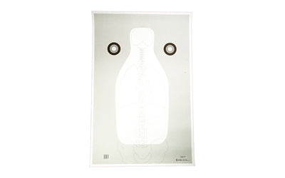 Action Target F-QANT-AV2-100 FBI Q Training Target w/ Vital Anatomy V2, 23x35", B/W/Gray, 100-Pack