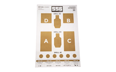 Action Target GS-556TRALAB-100 556 Training Lab Target, 100 Per Box, Brown & White
