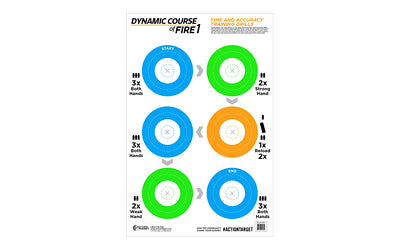 Action Target GS-DCFIRE1-100 Dynamic Course of Fire 1 Shooting Target, 23"x35", Box of 100
