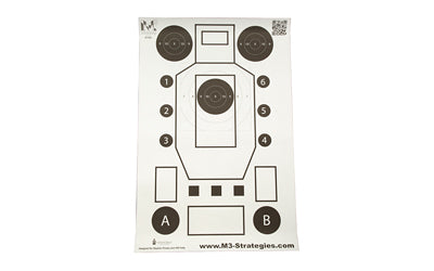 Action Target M3-MK3-100 Multi-Purpose V3 Paper Training Target, 23"x35", Box of 100