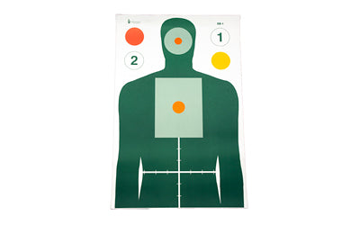 Action Target MN Criminal Justice Advanced Skill Builder Shooting Target, Multi Color, 23"x35", Box of 100 SB-1-100