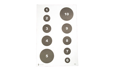 Action Target VB-52-100 Military Varied Circle Command Shooting Target, 23"x35", 100 Count