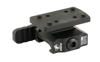 American Defense Lightweight TR Quick Release Optic Mount, Co-Witness Height, RMSc Footprint, Anodized Black AD-TR-LW-10-STD