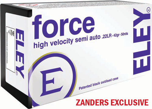 Eley .22 Long Rifle 2400 Force Round Nose High-velocity semi-auto 42 Grain