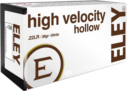 Eley .22 Long Rifle 5200 High Velocity Hollow LEAD HOLLOW POINT 38 Grain