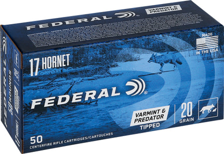Federal .17 Hornet AE17H20TVP Varmint and Predator Polymer Tip PT 20 Grain