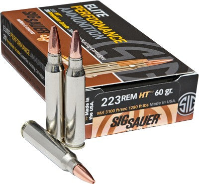 Sig Sauer .223 Remington E223H120 Elite Series Copper Solid Copper Projectile 60 Grain