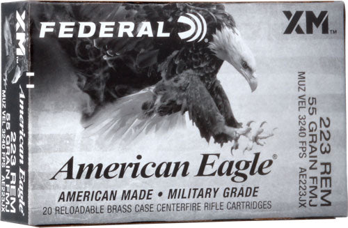 American Eagle .223 Remington AE223JX Full Metal Jacket Boat Tail FMJBT 55 Grain