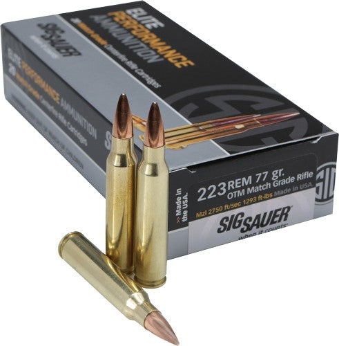 Sig Sauer .223 Remington E223M120 Elite Performance Marksman Open Tip Match OTM 77 Grain